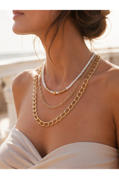 Elmosia Jewelry 3-Piece Combination Necklaces Can Be Used Separately - Adjustable Necklaces for Each Combination