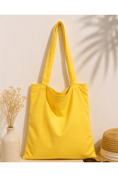 VENORA Lemon Yellow Cloth Bag - 100% Cotton - Tote Bag for Daily Use, Shopping, and Beach