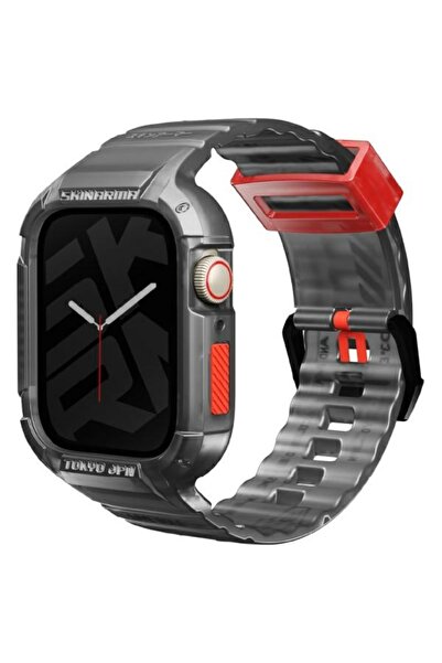 Skinarma Λουράκι+Κάλυμμα Saido 2 σε 1 για Apple Watch 45/44mm ανθρακί