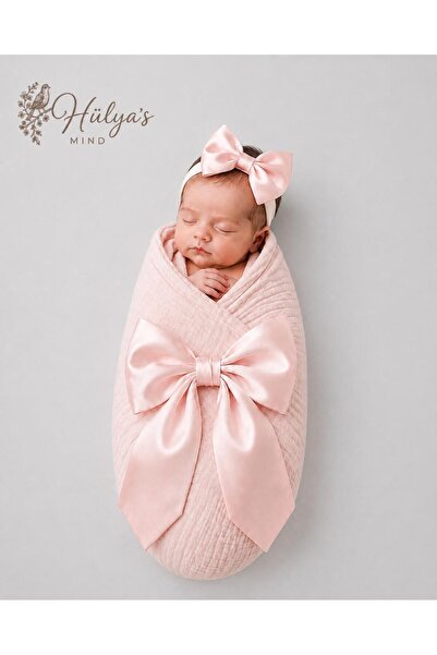 Hülya's MIND Double Layer Muslin Bow Swaddle Set