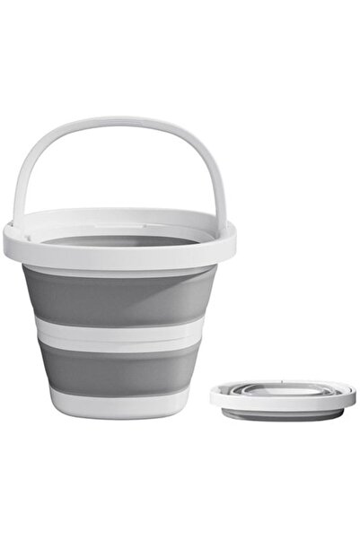 STARSTAR Collapsible bucket for car washing, fishing, camping, gray