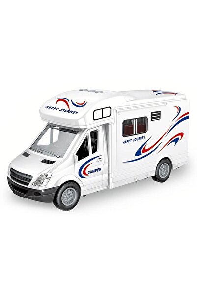 OEM Happy Journey Rulotă de jucărie la scară 1:14 cu lumini, sunete și uși mo...