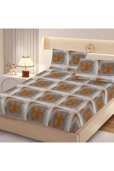 TextiLici Set Husă de pat cu elastic, FixOnBed, 160 x 200 cm, bumbac, 2 fete ...