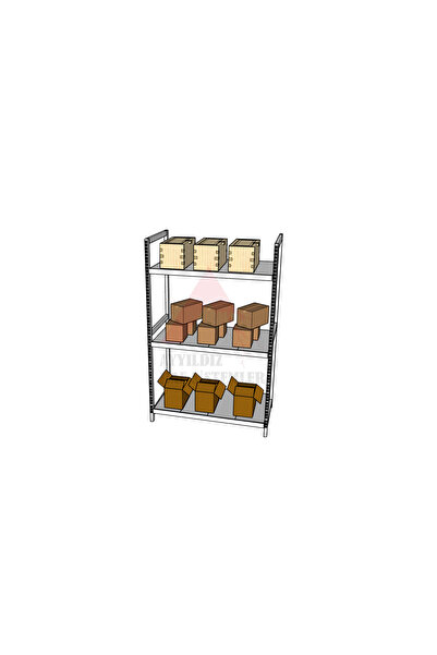 AYYILDIZ RAF 120x60x200 cm 3 Katlı Hafif Rack Depolama Rafı – Beyaz Suntalam ...