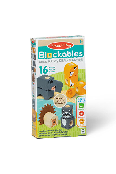 Melissa and Doug Blockables Woodland Creatures Building Set