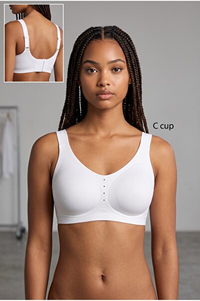 Generic Brand C Cup Seamless Gathering Bra Without Underwire – Removable Pads...