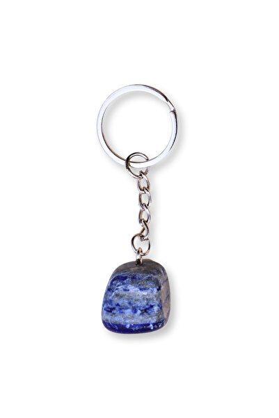 craftmystic Breloc cu piatra semipretioase de Lapis Lazuli in forma neregulat...