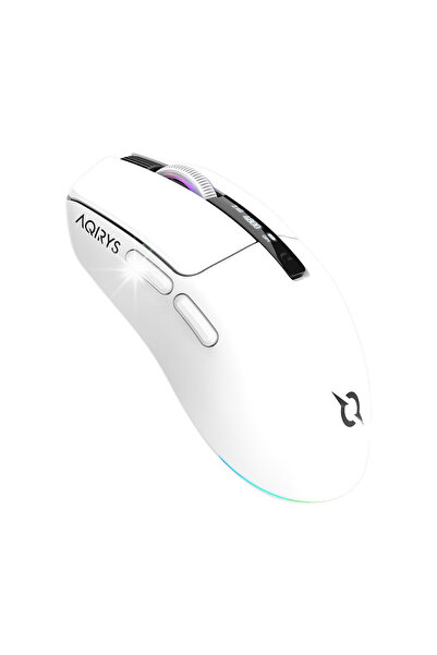 AQIRYS Mouse cu mod dual: Wireless și Bluetooth + Cu fir M2 alb