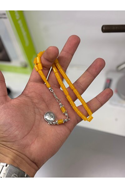 tesbihciniz Sarı Kesme Bilek Boy Toz Kehribar Tesbih