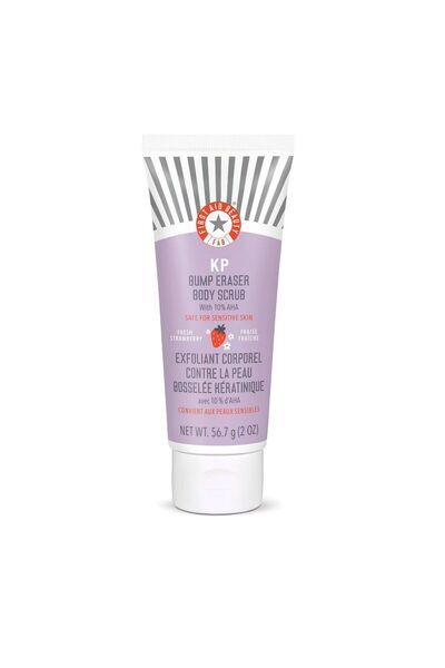 first aid beauty KP Bump Eraser Body Scrub with 10% AHA Fresh Strawberry 56.7 g