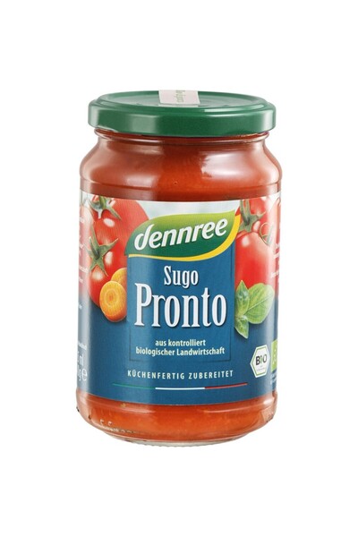 Dennree Sos de roșii cu legume și busuioc Sugo Pronto bio, 340g