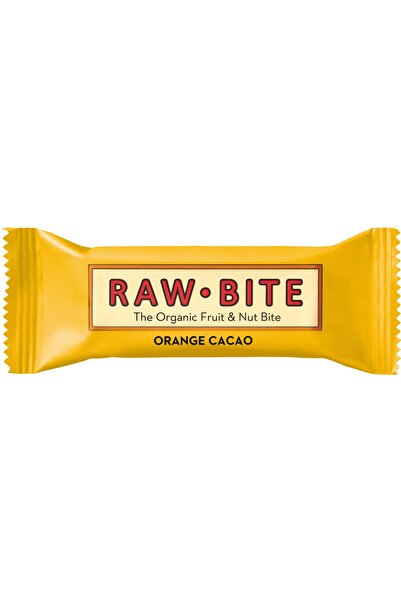 raw bites Baton de fructe și nuci cu portocală și cacao organic, 50g
