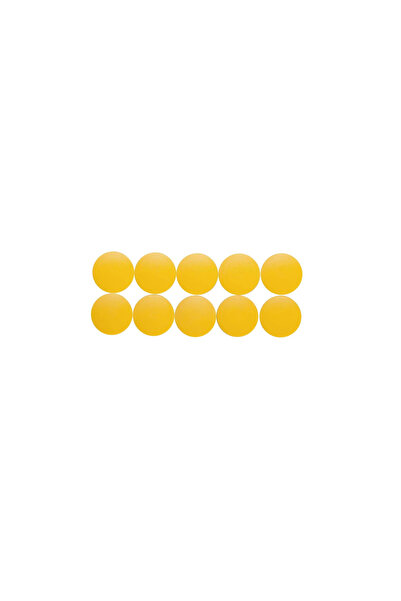 MAUL Magnets Round Shape, D38Mm, 2.50 Kg Force, 10 Pcs/Set, Solid - Yellow