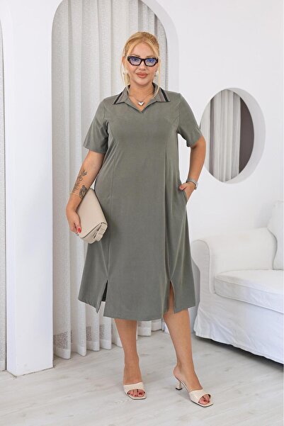 Siyezen Plus Size Modal Tencel Fabric Dress