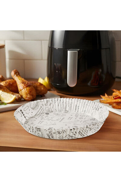 Alista Home Round air fryer baking paper 23 cm, 50 pcs, non-stick, resistant ...