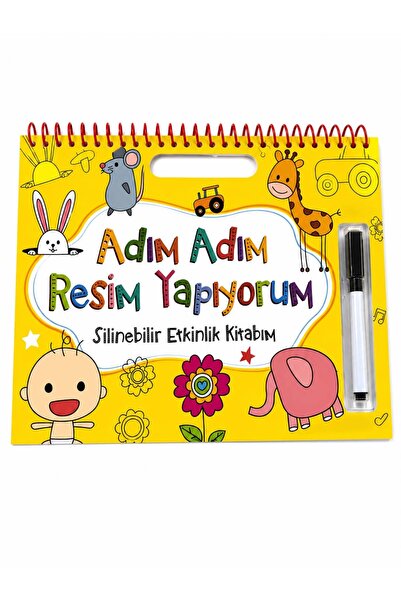 Net Çocuk Yayınları Adım Adım Resim Yapıyorum Silinebilir Etkinlik Kitabı Kal...