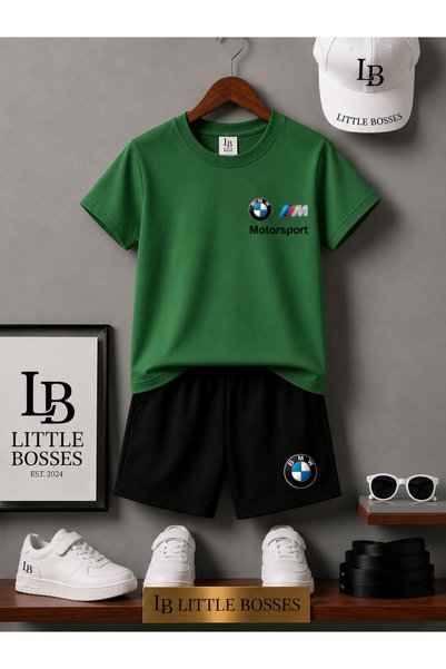 LB little bosses تي شيرت صيفي قصير للجنسين (بي ام دبليو)