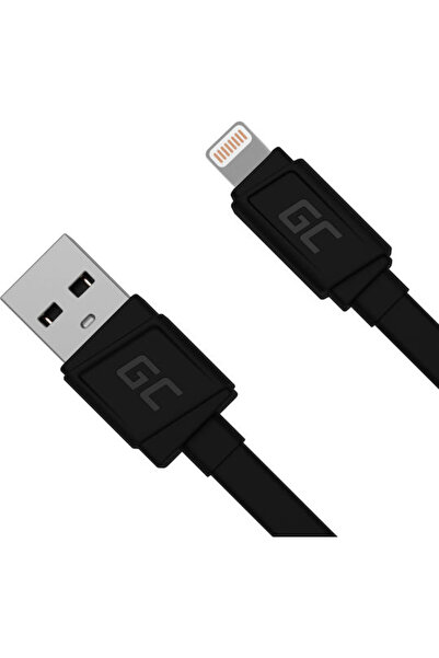 Green Πλεκτό Καλώδιο USB-A σε Lightning Μαύρο 0.25μ (KABGC02)