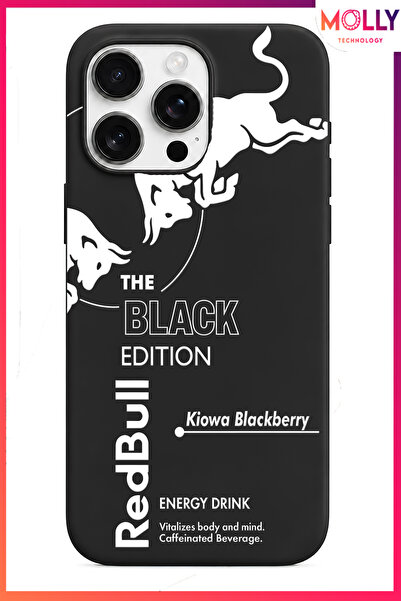 Molly iPhone 15 PRO MAX İçin Siyah Redbull The Black Edition Desenli İçi Kadi...