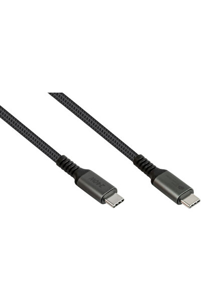 Digitus Καλώδιο USB 2.0 USB-C Αρσενικό σε USB-C 240W PD Γκρι 1μ