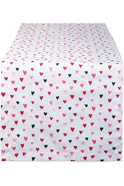 DII Valentine's Day Table Top Collection, Table Runner, 14x108, Hearts Collage