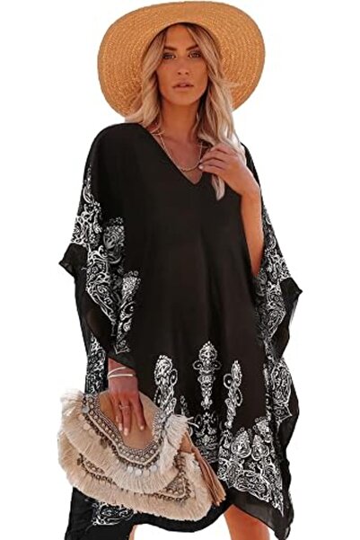 Moss Rose Women's Beach Cover up Swimsuit Kimono Cardigan with Bohemian Flora...