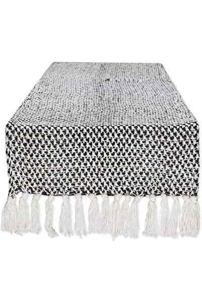 DII Woven Basics Collection 100% Cotton Knit Table Runner, 15x72, French Blue