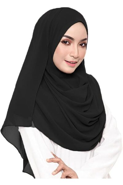 LMVERNA Solid Color Bubble Chiffon Scarf for Women Fashion Soft Hijab Long Sc...
