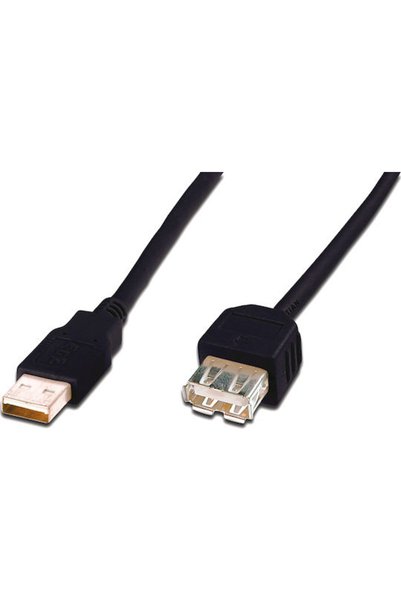Digitus Καλώδιο USB 2.0 5μ. Αρσενικό Α σε Θηλυκό Α (AK-300202-050-S)