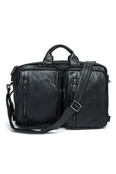 IMODIX Rucsac Barbati Multifunctional Din Piele Naturala, Design 2 in 1 Rucsa...