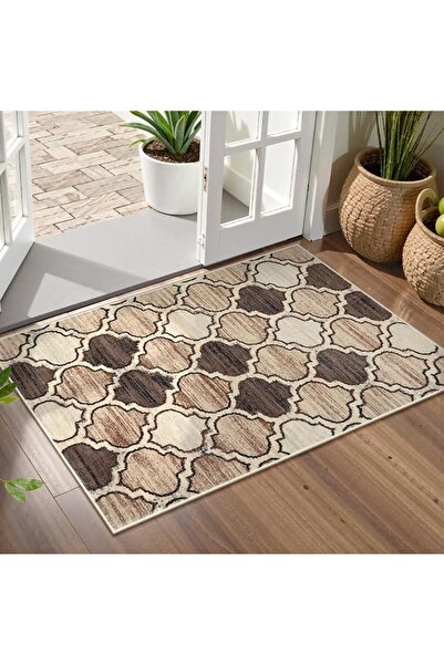 GENERAL Lahome Moroccan Area Rug - 2’x3’Washable Small Entryway Accent Distre...
