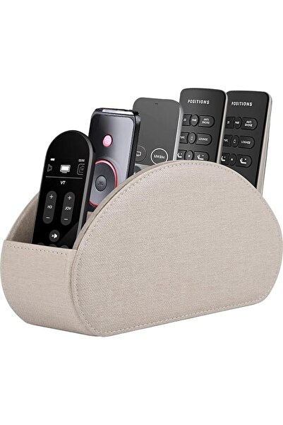 GENERAL Leather Remote Control Holder with 5 Compartments TV Remote Caddy Sto...