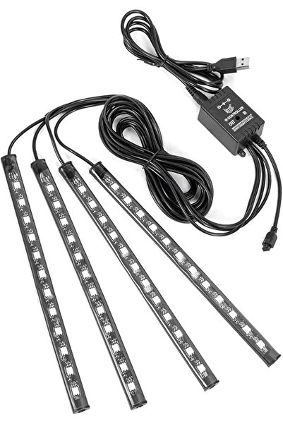 Arabest أضواء LED للسيارة، 4 قطع من الأضواء الداخلية بـ 48 مصباح LED، إضاءة م...