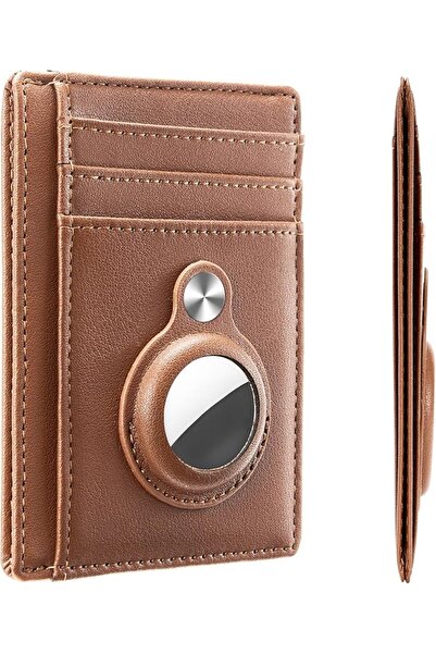 GENERAL Slim Minimalist Front Pocket Wallet with Built-in Case Holder for AirTag