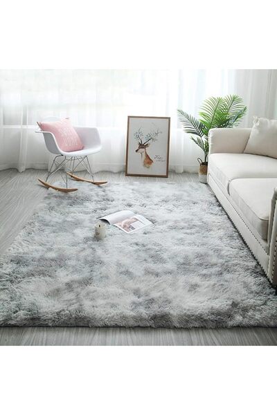 TINYBOY Area Rugs Fluffy Bedroom Carpet Soft Floor Mat Anti-Slip Living Room ...