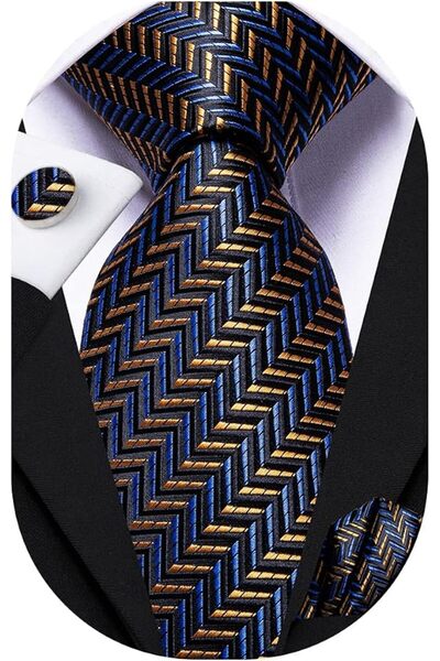 Dubulle Mens Paisely Silk Tie for Men Necktie and Pocket Square Set