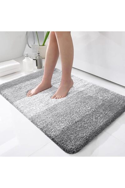 THMINS U-Shaped Toilet Bath Mat Sets 3 Piece, Non Slip, Extra Absorbent, Bath...