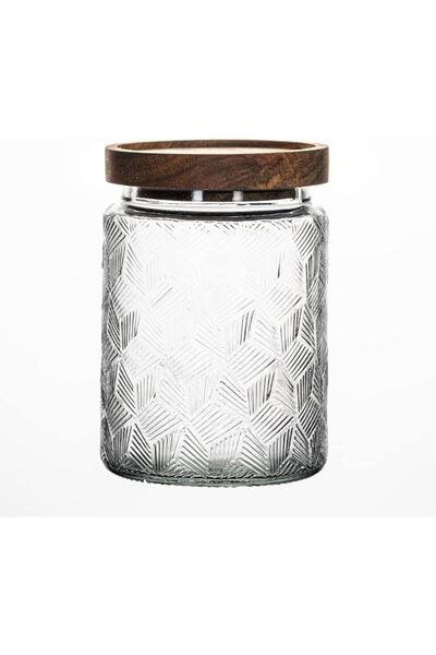 HolaJia Glass Jar with Lid – 700ml Bamboo Lid Storage Containers – Airtight G...
