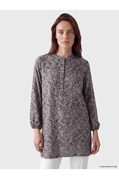 LC Waikiki Hakim Collar Patterned Women's Shirt Tunic (W6)
