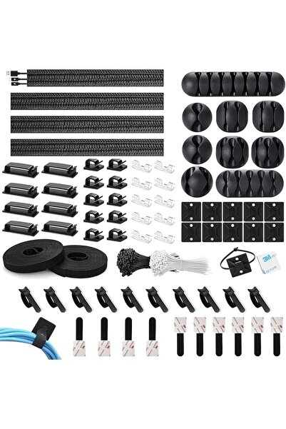 ANYOUI 273 Pcs Cable Management Organizer Kit, Cable Organizer for Home and O...