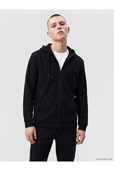 LC Waikiki Hooded Men's Zippered Sweatshirt (W6)