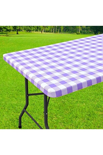 Generic Brand One rectangular picnic tablecloth, stretchy waterproof laminate...