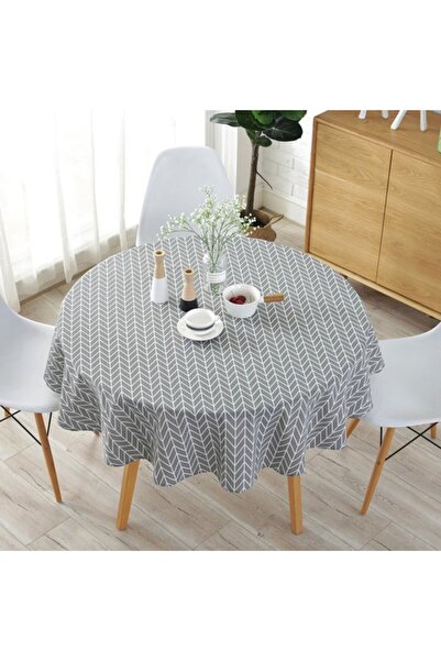 Generic Brand Gray Scandinavian style tablecloth - oilcloth - outdoor tablecl...