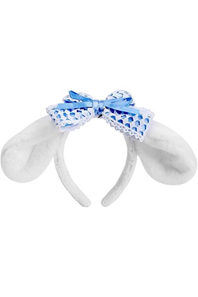 PUCAPOCO Bunny Ears Headband Furry Rabbit Puppy Dog Ears Headband Cute JK Bow...