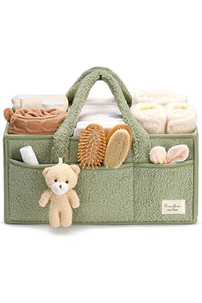 PeraBella Baby Diaper Caddy Organizer for Changing Table, Baby Storage Basket...