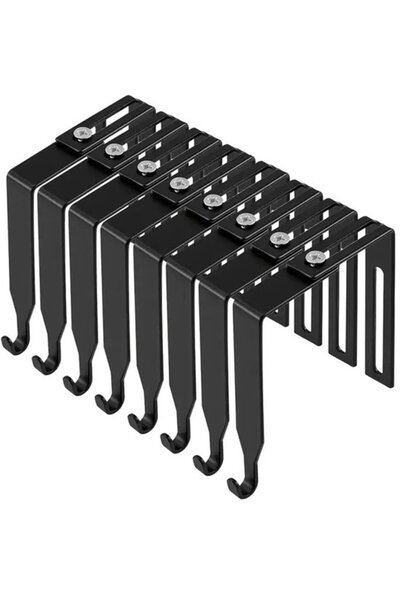 STARSTAR 8-pack metal partition wall hooks | Adjustable hooks | Ideal storage...