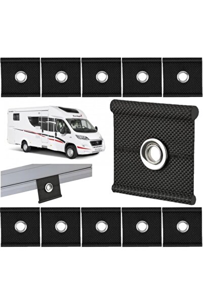 Morvena Picks Pachet 12 Copertine robuste pentru RV negru 5x5 cm și cleme de ...