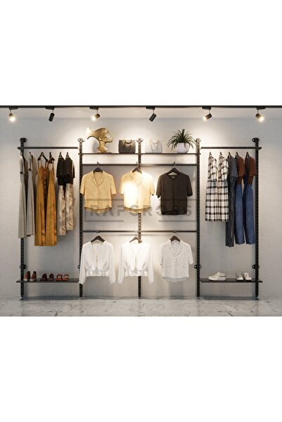 Rafgross 255x250 CM Mağaza Raf Sistemi | Butik Raf Sistemi | Giyim Askılık St...