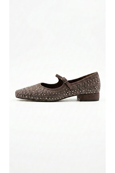 Eysha Iskor Women's Ballerinas Mary Jane Round Toe Stoned Strap Buckle Flat S...
