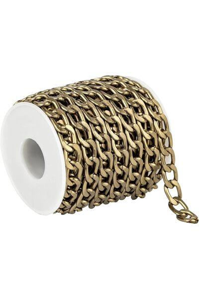 GENERAL Aluminum Chain for Jewelry Making, Sturdy Cuban Link Chain for Men an...